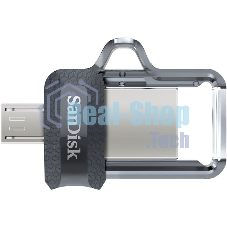 Флешка USB 128Gb SanDisk Ultra Android Dual OTG, m3.0/USB 3.0, черный