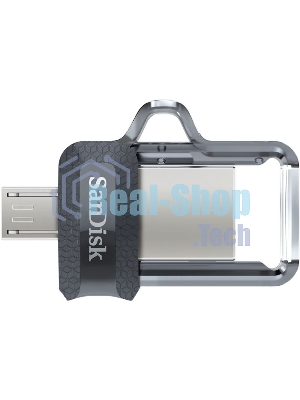 Флешка USB 128Gb SanDisk Ultra Android Dual OTG, m3.0/USB 3.0, черный