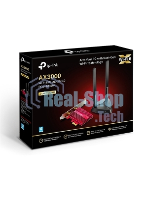 Адаптер TP-Link Wi-Fi 11AX 3000Mbps dual-band PCI-E adapter, two external Antennas