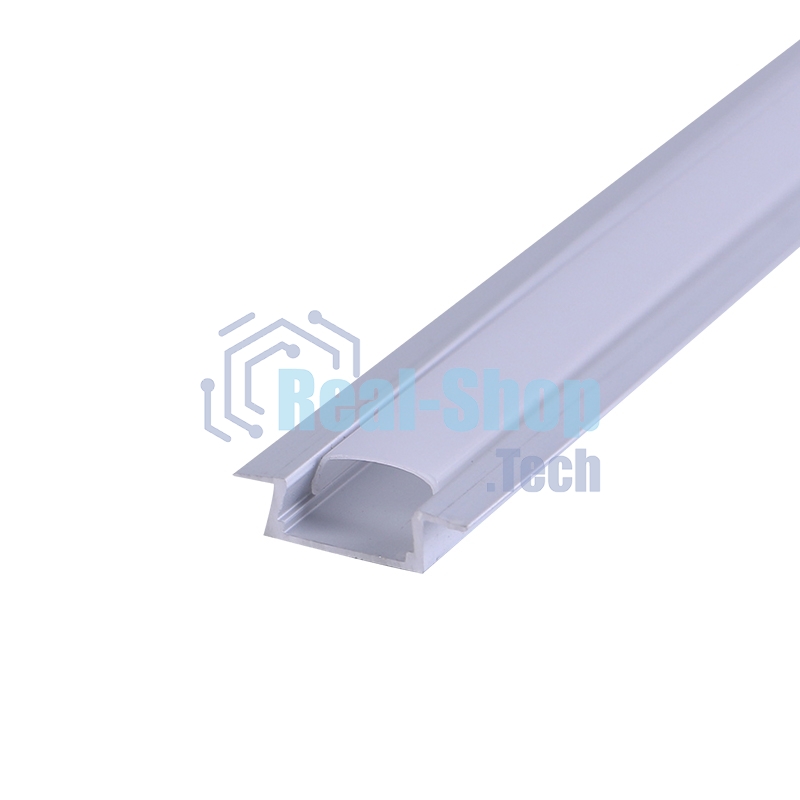 Комплект врезного алюминиевого профиля с рассеивателем Rexant 22х6 мм, 2 м