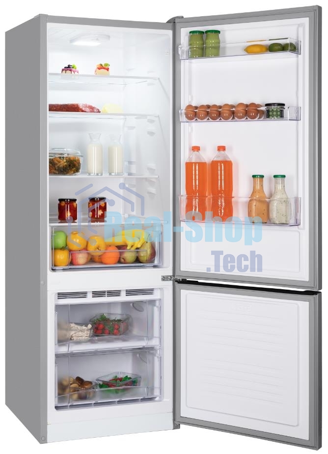 Холодильник Nordfrost NRB 122 S серебристый двухкамерный 205/70л морозилка снизу, капельная система