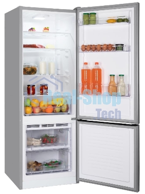 Холодильник Nordfrost NRB 122 S серебристый двухкамерный 205/70л морозилка снизу, капельная система