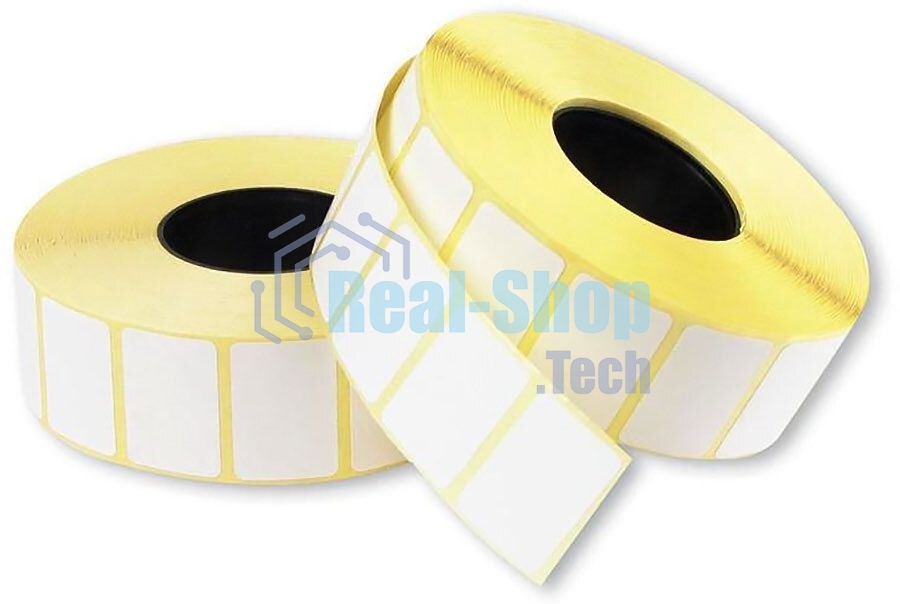 Термоэтикетки Cactus Top CS-TT30201800 сег.:30x20мм самоклей. д.вн.рул.92мм д.вт.40мм 1800шт/рул белый