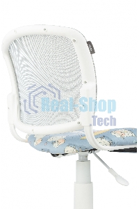 Кресло детское Бюрократ CH-W296NX TW-02 светло-серый овечки, сетка/ткань, крестов. пластик, пластик белый