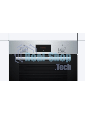 Духовой шкаф Bosch HBF512BS1T Serie 2, нержавеющая сталь, класс энергоэффективности А, 7 режимов, 3-х слойное остекление, LED-дисплей, утапливаемые переключатели, галогенное освещение, проволочные направляющие, сделано в Турции,