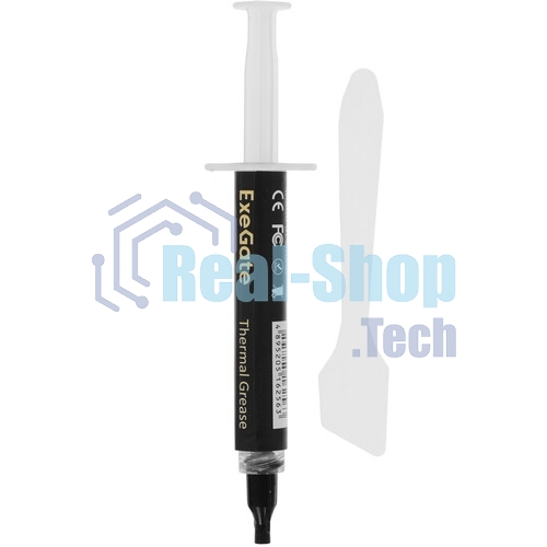 Термопаста ExeGate EX296086RUS ETG-10WMK Gold PLUS (10,4 Вт/(м•К), 4г, шприц с лопаткой)