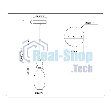 Светильник Ambrella light LH53141 BK/WH черный/белый 6W 3000K D120*1520