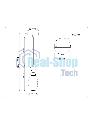 Светильник Ambrella light LH53141 BK/WH черный/белый 6W 3000K D120*1520
