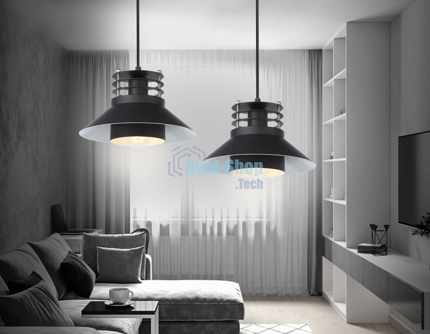 Светильник Ambrella light TR8172 BK черный E27 max 40W D203*940
