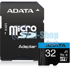 Флеш карта microSD 32Gb ADATA microSDHC Class 10 UHS-I A1 100/20 MB/s (SD адаптер)