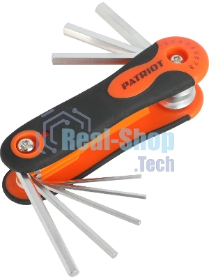 Набор ключей PATRIOT SKH-8F, шестигранные складные, 2-2.5-3-4-5-6-7-8мм, CRV, 8-в-1