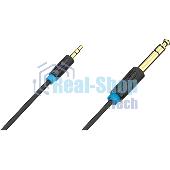 Кабель Vention аудио Jack 6,5 мм M/3,5 M - 1,5 м BABBG