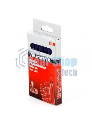 Мелки разметочные Matrix восковые синие, 120 мм, коробка 6 шт.