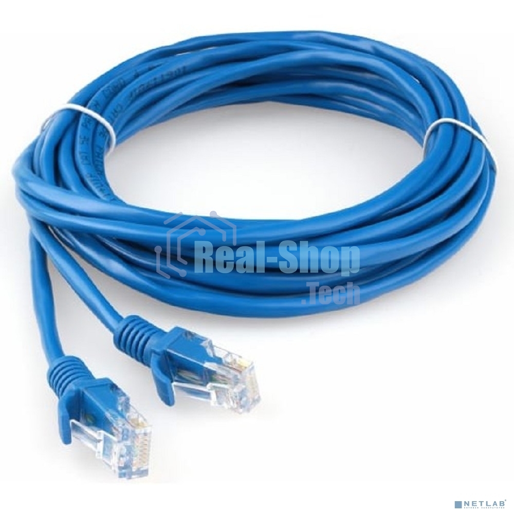 Патч-корд CCA light UTP Гарнизон PC-UTP-5e-5-B cat.5e, 5м, литой, многожильный синий