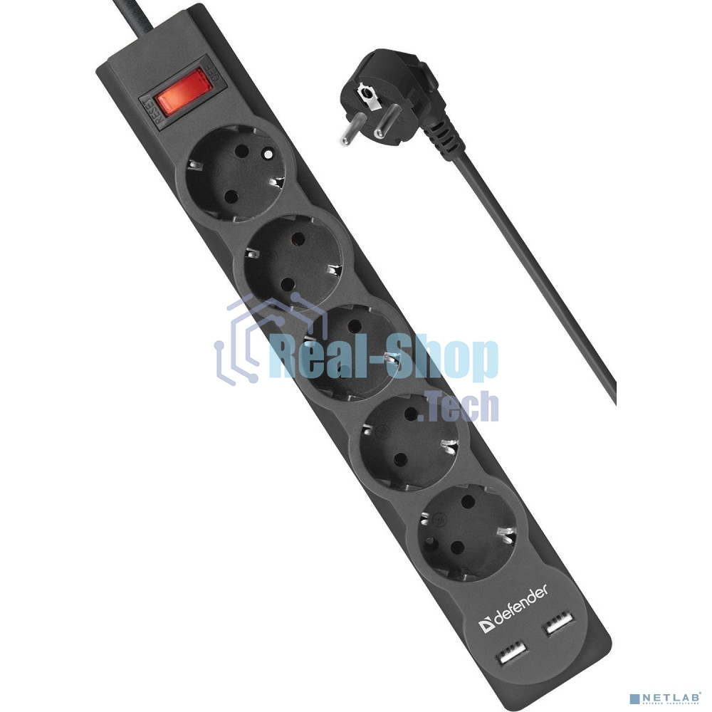 Сетевой фильтр Defender 3M DFS 753 5OUTL.