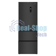 Холодильник Maunfeld MFF180NFSBE01 серый трехкамерный 224/113л морозилка снизу, No Frost