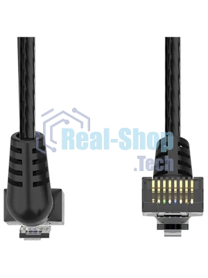 Патч-корд Vention прямой UTP cat.6a, RJ45 угол 90 - 3 м. черный