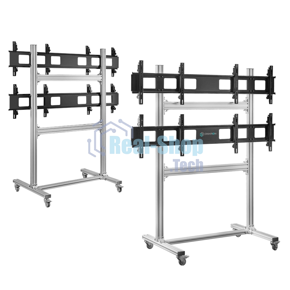 Напольный мобильный стенд ONKRON FSPRO2L-22 для видеостен 2х2 4 x 40”- 50