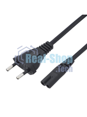 Кабель питания GoPower евровилка-C7 (2-pin) 1.8м ПВХ 0.75мм черный (1/300)