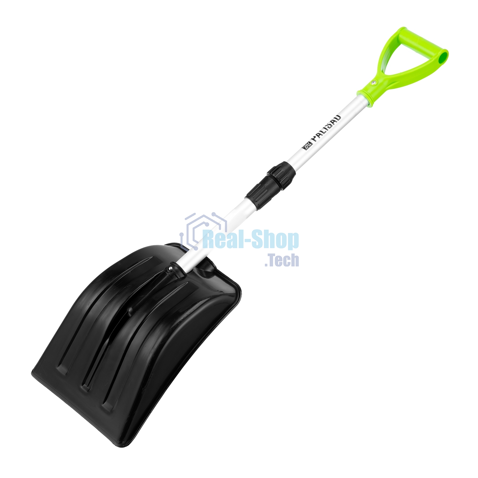 Лопата для уборки снега, полипропилен, 260х340х720-915 мм, телескопический черенок, BASE Palisad
