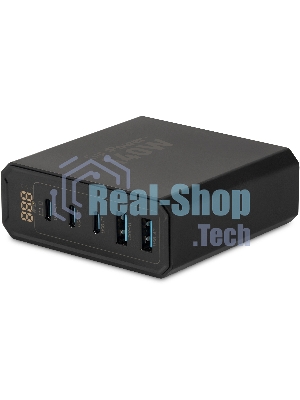 Настольное зарядное устройство Digma Pro DPW10A 140W 5A (PD+QC) 3хUSB-C/2xUSB-A универсальное черный (DPW1A4G024BK)