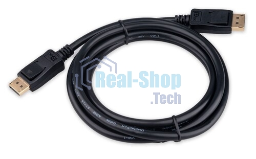 Кабель DisplayPort Cablexpert CC-DP8K-2M, 20M/20M, v1.4, 8К, медь, тройной экран, 2м, черный, пакет