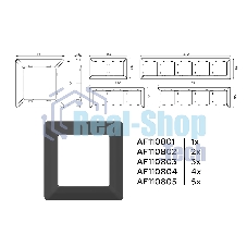 Рамка ALFA Line (Графит Мягкое касание) 2-ая AF110802