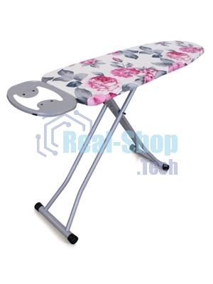 Доска гладильная DOGRULAR элона серый (Рабочая поверхность 120х38 см. Регулировка высоты 70-90 см. Моноблочная стальная столешница. Электростатич. порошковая покраска. Подставка под утюг с антипригарными силикон. вставками. Усиленная конструкция ног. Вес 6,43 кг.)