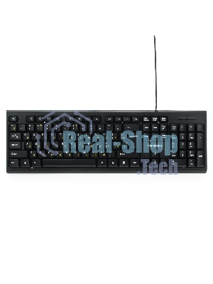 Клавиатура проводная Гарнизон GK-120, USB, черный, поверхность- карбон