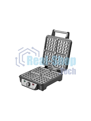 Вафельница Centek CT-1453 1100Вт Вафли- венские х4, 240х240мм, антипригарное покрытие, нерж сталь