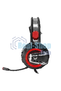 Гарнитура проводная игровая Crown CMGH-3000 черный/красный