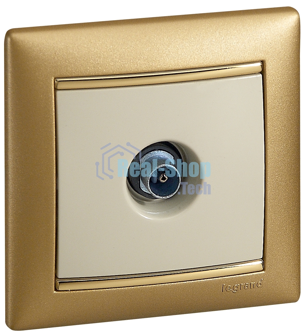 Розетка телевизионная Legrand 774329 TV Valena звезда 1,5Дб 2400МГц (слоновая кость)