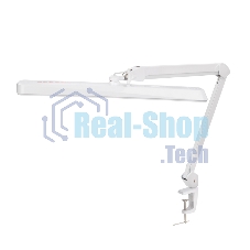 Лампа настольная бестеневая на струбцине Rexant ECO light, 324 SMD LED с диммером, теплый/холодный цвет свечения, белая