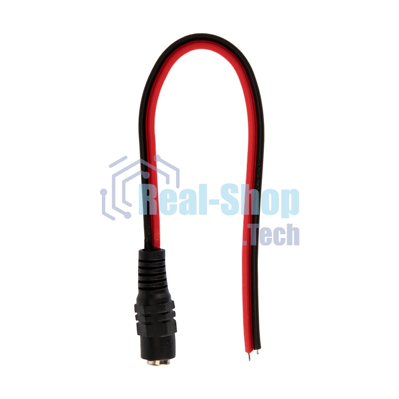 Разъем питания Rexant гнездо 2.5х5.5 мм с проводом 20 см