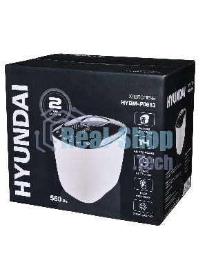 Хлебопечка Hyundai HYBM-P0613 белый/чёрный, 600 Вт, 0.9 кг, 12 программ