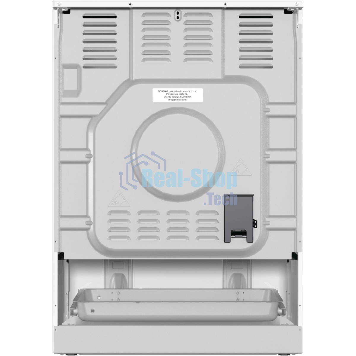 Плита электрическая Gorenje GEC6C40WD белый, конфорок 4 электрических, духовка 71 л, 60 см x 85 см x 60 см
