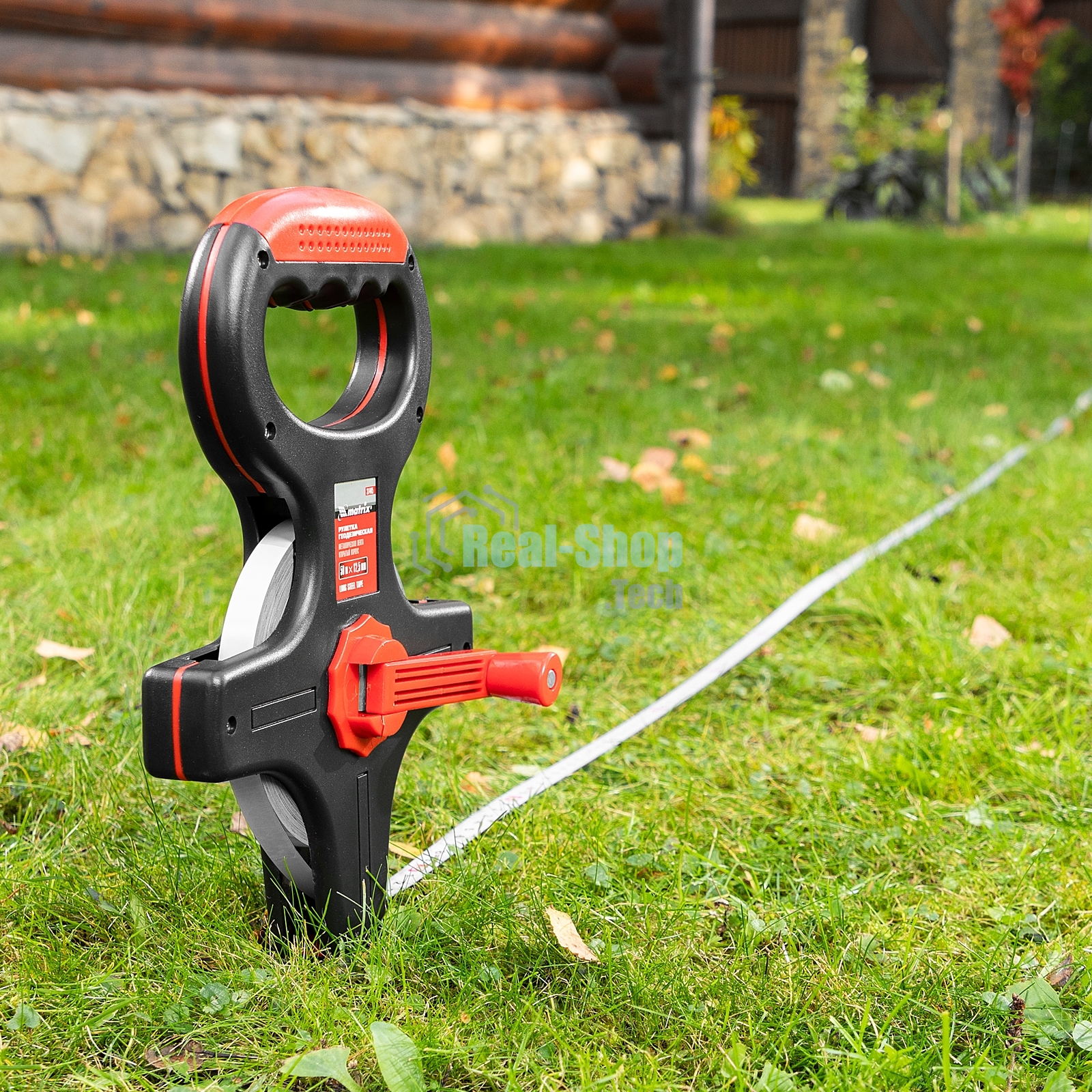 Рулетка геодезическая Matrix 50 м х 12,5 мм, металлическая лента, открытый корпус