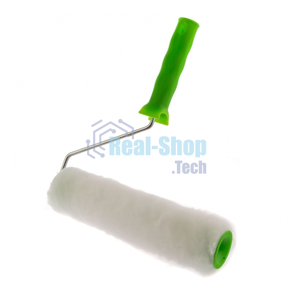 Валик Сибртех Искусственный мех с ручкой, 250 мм,ворс 15 мм, D 48 мм, D руч. 6 мм, полиэстер