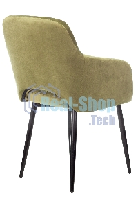 Кресло компьютерное Бюрократ CH-380F фисташковый Italia 12 на ножках металл черный