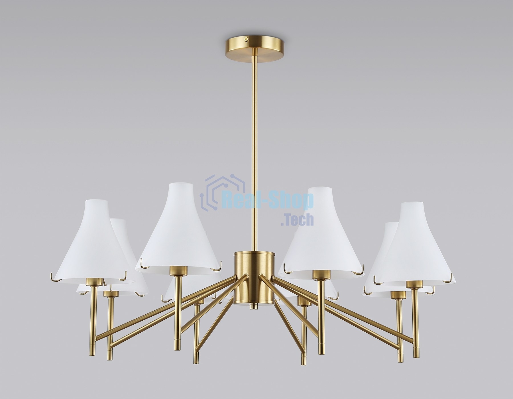 Люстра Ambrella light LH57135/8 BS/FR латунь/белый матовый E14/8 max 40W D800*650