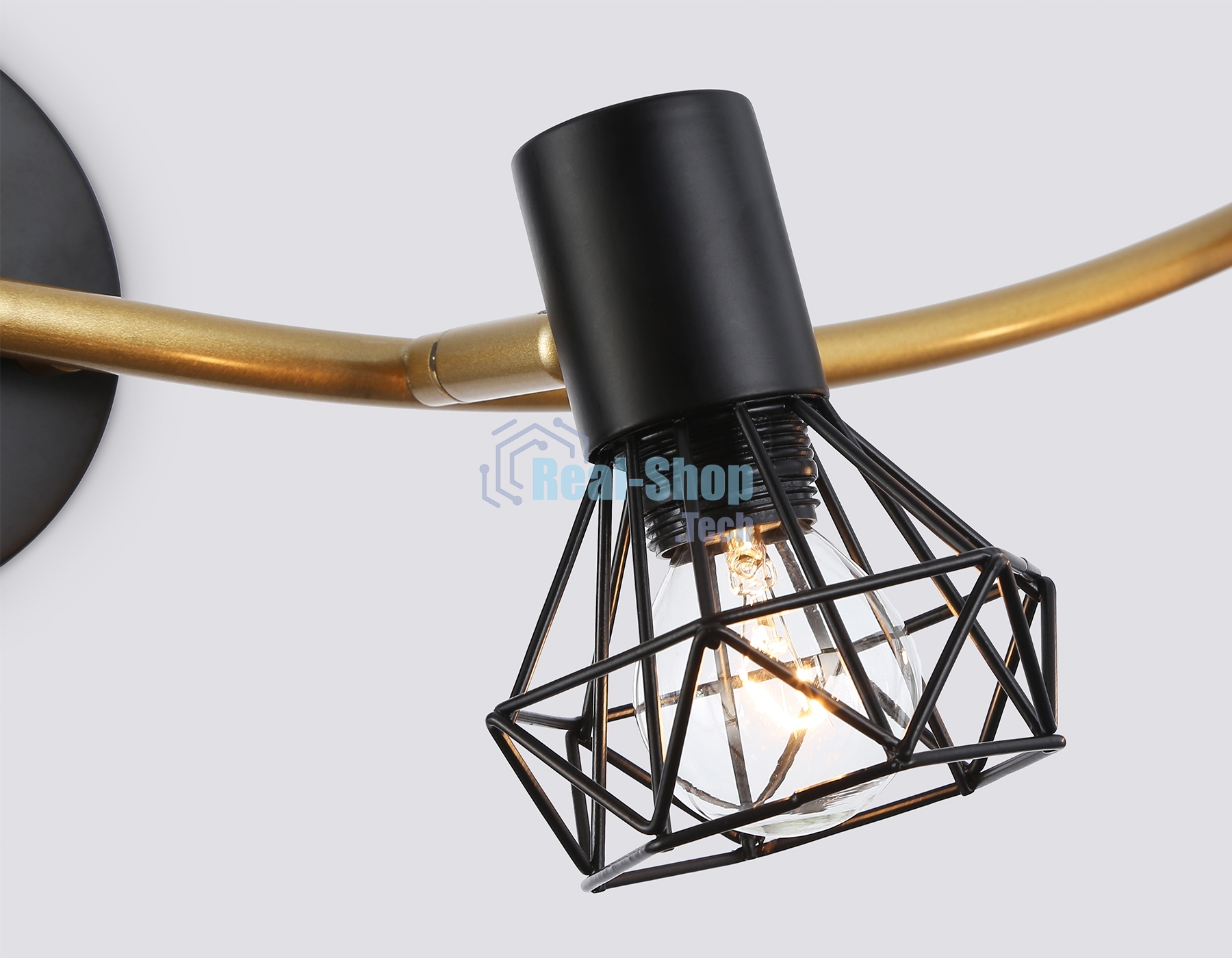 Светильник Ambrella light TR8658/4 BK/GD черный/золото E14/4 max 60W 750*100*185