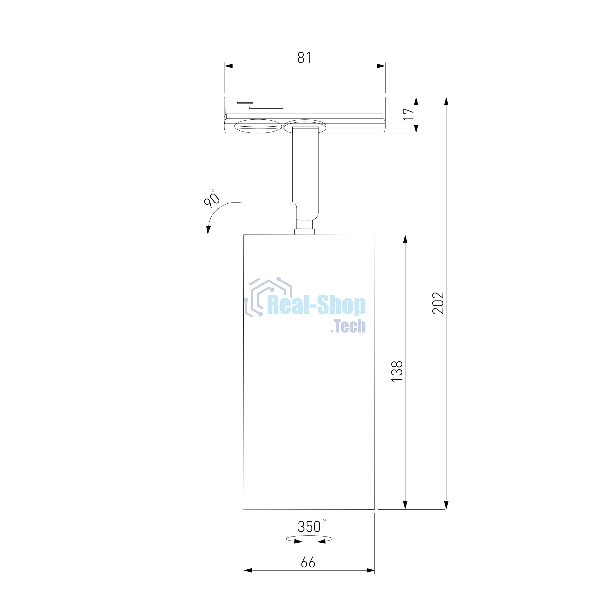Трековый светодиодный светильник для однофазного шинопровода Diffe белый/черный 15 Вт 4200 K 85166/01