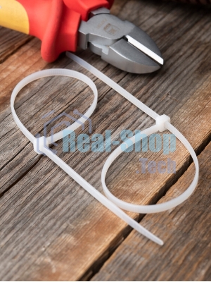 Хомут кабельный 3.6х300 нейл. белый (уп. 100 шт) EKF plc-c-3.6x300