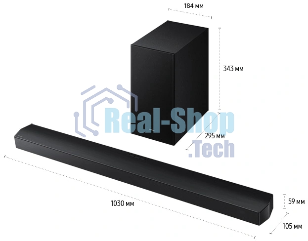 Саундбар Samsung HW-B750F/RU 3.1 120Вт+250Вт черный