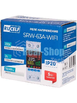 Стабилизатор напряжения Rucelf SRW-63A-WIFI однофазный белый