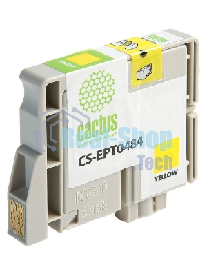 Картридж струйный Cactus CS-EPT0484 желтый (14,4 мл) для Epson Stylus Photo R200/R220/R300/R320/R340/RX500/RX600/RX620/RX640