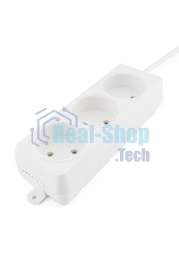 Удлинитель Гарнизон EL-NL3-W-5, 3 розетки допустимый ток 10А, длина 5 м.