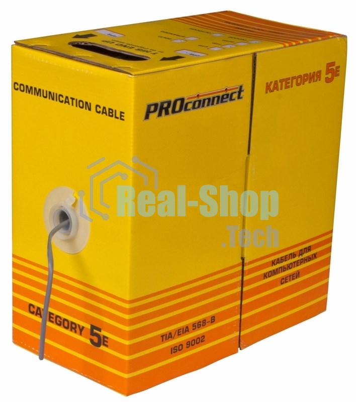 Кабель витая пара PROconnect FTP 2PR 24AWG, CCA, cat.5e, бухта 305 м