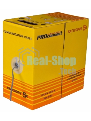Кабель витая пара PROconnect FTP 2PR 24AWG, CCA, cat.5e, бухта 305 м