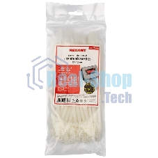 Хомут-стяжкa нейлоновая с тройным замком Rexant 200x4,8 мм, белая, упаковка 100 шт.